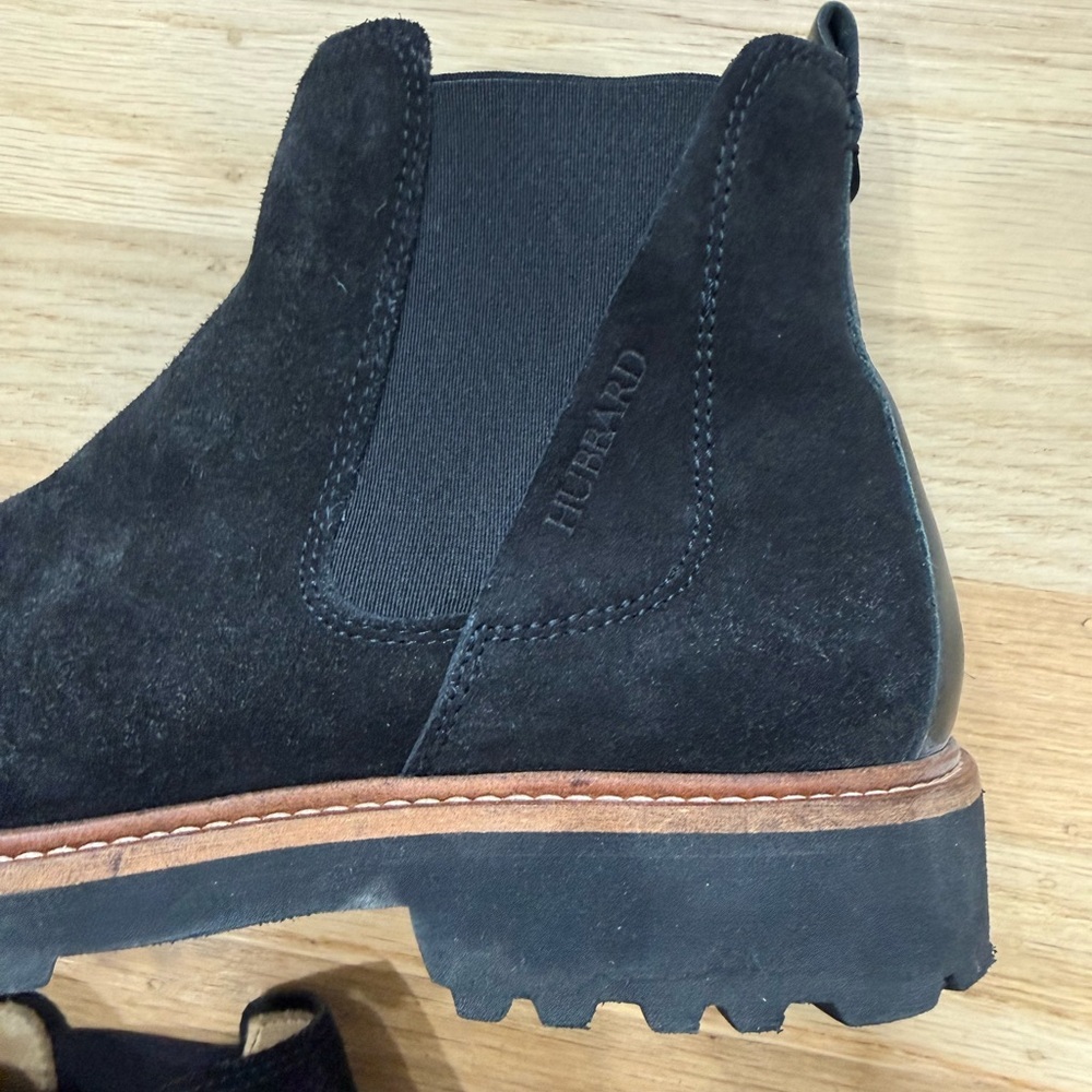 Samuel Hubbard Chelsea Black Suede Ankle Boots Size 7 - Picture 8 of 9
